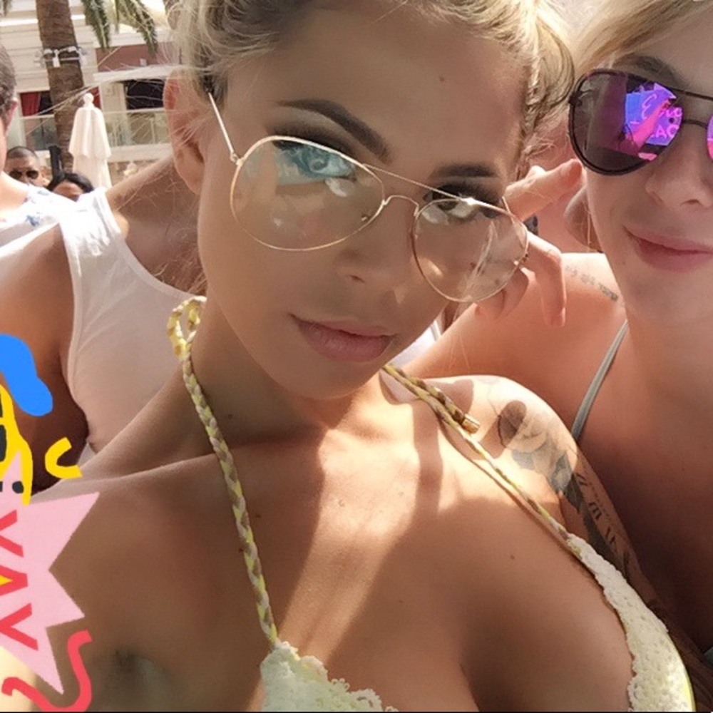 Clear lens aviator sunglasses
